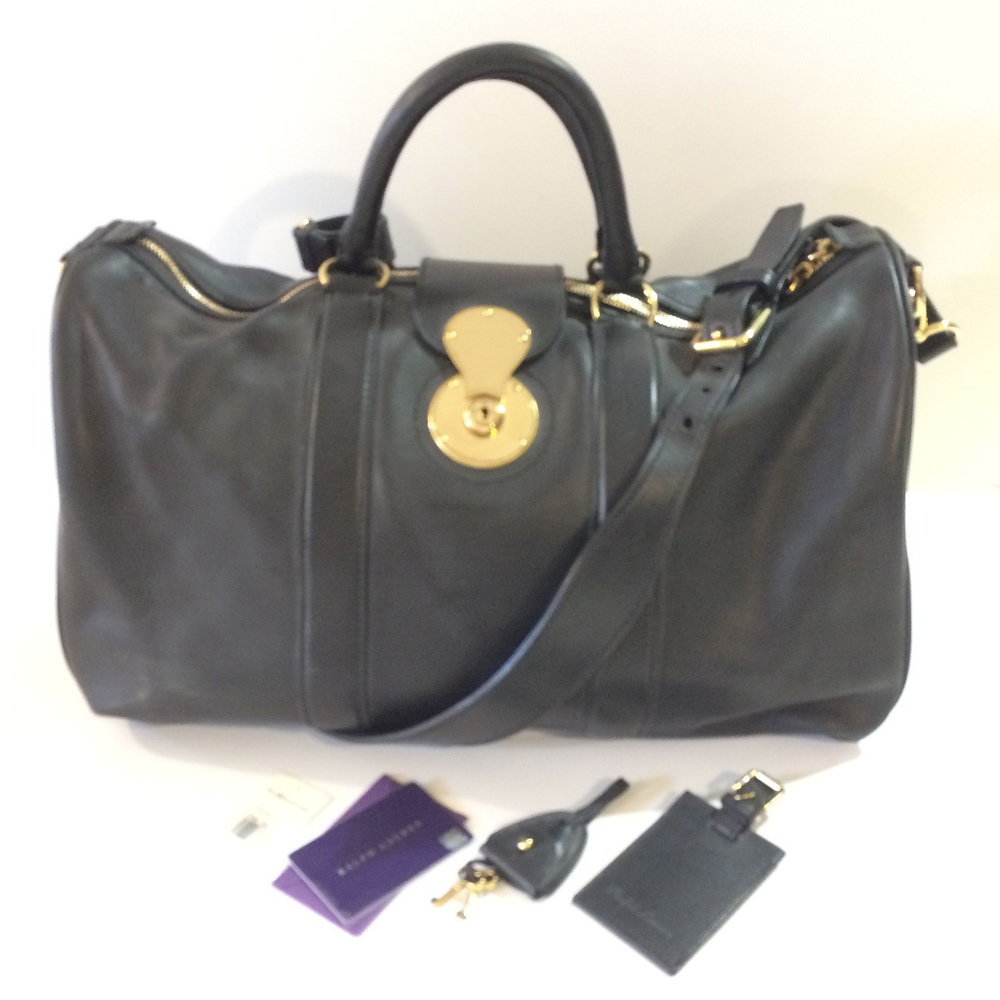 Ralph Lauren Purple Label Leather Duffel Bag